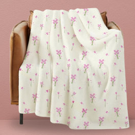 Dorm Moderne Girly Roze Tulpen Bloemen Fleece Deken