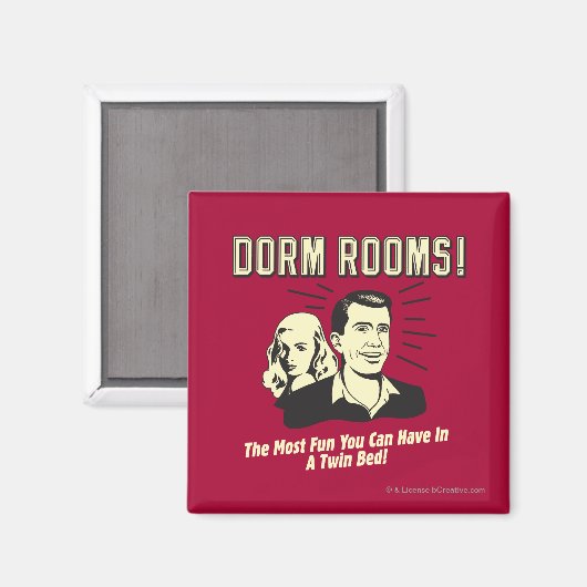 Dorm Room: Meest vun Twin Bed Magneet (Voorkant / Achterkant)