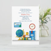 Dorm Room off to School Invitation Kaart (Staand voorkant)