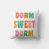 Dorm Sweet Dorm Colorful Lettering Green Roze