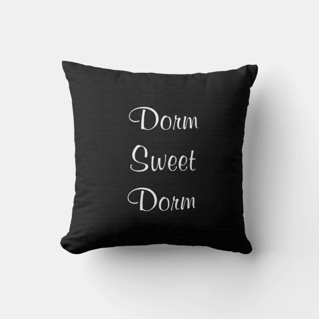 Dorm Sweet Dorm Faux Gepersonaliseerd  Kussen (Voorkant)