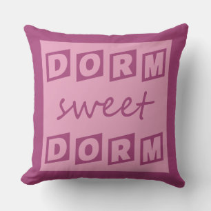 "Dorm Sweet Dorm" oreiller à jetons réversible