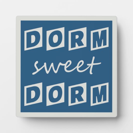 "Dorm Sweet Dorm" plaque Fotoplaat (Voorkant)
