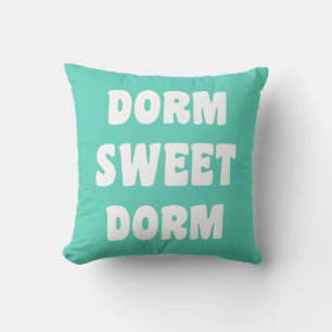 Dorm Sweet Dorm Retro Lettering in Mint Green Kussen