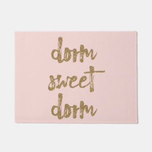 Dorm Sweet Dorm Room Decor Blush Pink and Gold Deurmat