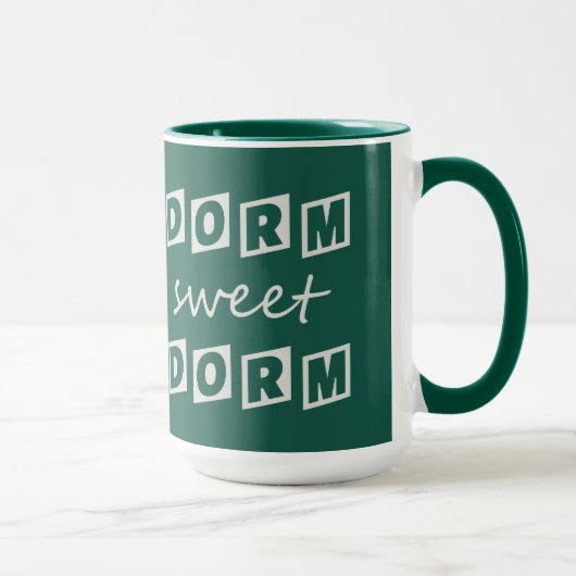 "Dorm Sweet Dorm" tasses monogrammes personnalisée (Droite)