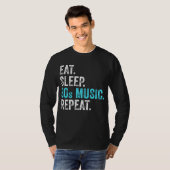 Dormir 80sMusique Répéter T-shirt (Devant entier)
