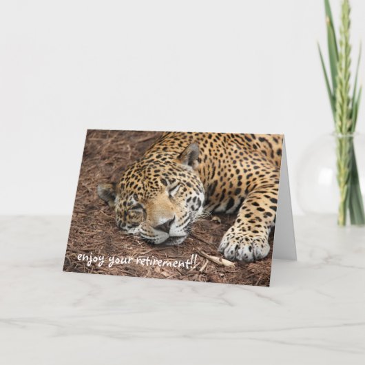 Dormir Cheetah, drôle de carte de retraite (Devant)