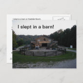 Dormir dans une carte postale de grange (Devant / Derrière)