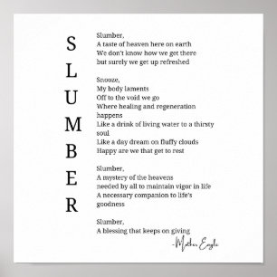 Dormir de bois temps de rêve poème poster art mur