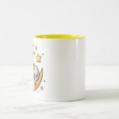 Dormir de chat sur la lune Mug (Centre)