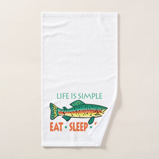 DORMIR HUMAIN PÊCHE DÉCOR PÊCHE (Serviette à main)