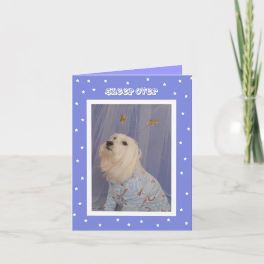Dormir Invitations d'anniversaire — Chien mignon (Devant)