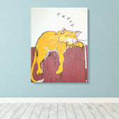 Dormir Kitty sur toile (Insitu (Plancher de Bois))