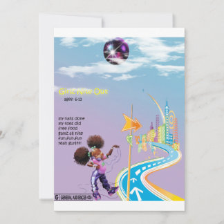 Dormir pour les filles Carte Invitation