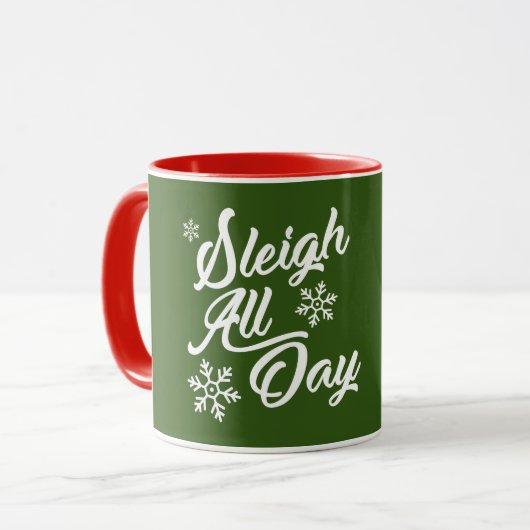 DORMIR TOUTE LA JOURNÉE CHRISTMAS CADEAU MUG (Devant gauche)