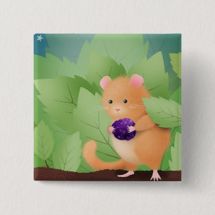 Dormouse-diner - knoopbadge vierkante button 5,1 cm