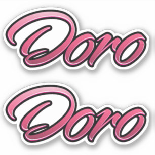 Doro autocollant rose pastel Sticker Stickerset