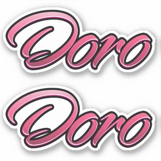 Doro autocollant rose pastel Sticker Stickerset (Devant)