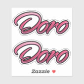 Doro autocollant rose pastel Sticker Stickerset (Feuille)
