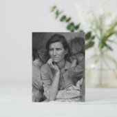 Dorothea Lange's Migrant Moeder Florence Thompson Briefkaart (Staand voorkant)