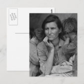Dorothea Lange's Migrant Moeder Florence Thompson Briefkaart (Voorkant / Achterkant)