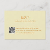 Dorothy Butter Geel Elegant Huwelijk RSVP Kaartje (Voorkant)