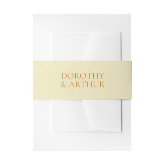 Dorothy Butter Geel Elegant Huwelijk Uitnodigingen Wikkel (Voorkant Voorbeeld)