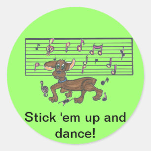 Dorothy Dancing Dachshund Ronde Sticker