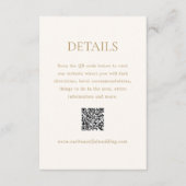 Dorothy Ivory en goud Elegante bruiloft Informatiekaartje (Voorkant)
