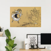 Dorothy melting Wicky Wizard of Oz Poster (Thuiskantoor)