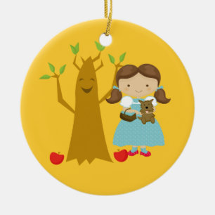 Dorothy naast Talking Tree Kerstversiering Keramisch Ornament
