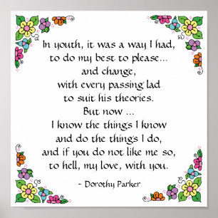 Dorothy Parker Quotation Poster door SRF