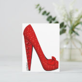 Dorothy Ruby High Heels Wenskaart Kaart (Staand voorkant)