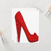 Dorothy Ruby High Heels Wenskaart Kaart (Voorkant / Achterkant in situ)