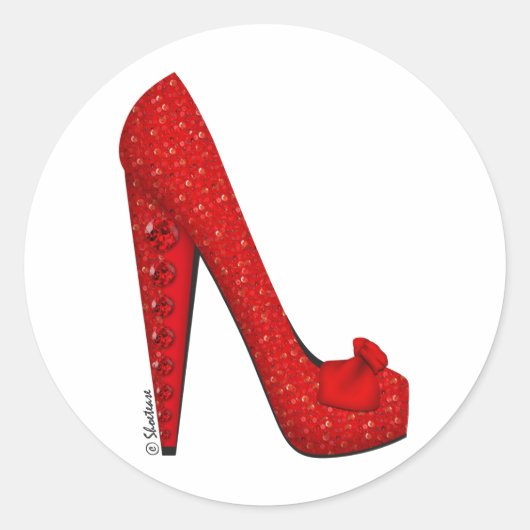 Dorothy Ruby Pump Ronde Sticker (Voorkant)