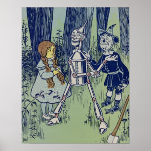 Dorothy, Tinman en Scarecrow Poster