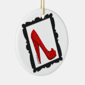 Dorothy's Framed Ruby Red Heel Ornament (Rechts)