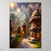 dorp Gingerbrood in Valhalla | AI Art Poster (Voorkant)