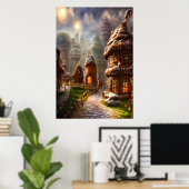 dorp Gingerbrood in Valhalla | AI Art Poster (Thuiskantoor)