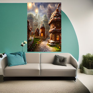 dorp Gingerbrood in Valhalla   AI Art Poster