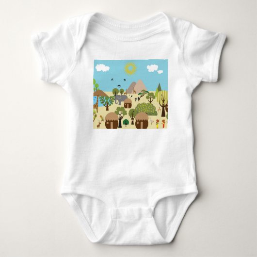 Dorp in Afrika Romper (Voorkant)