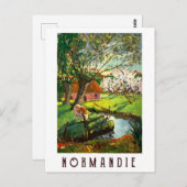 dorp in Normandië, Frankrijk Briefkaart (Voorkant / Achterkant)
