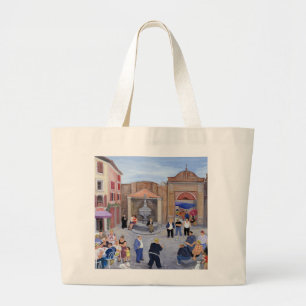 dorp in Provence Grote Tote Bag