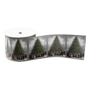  dorp Kerstboom verzamelen Grosgrain Lint
