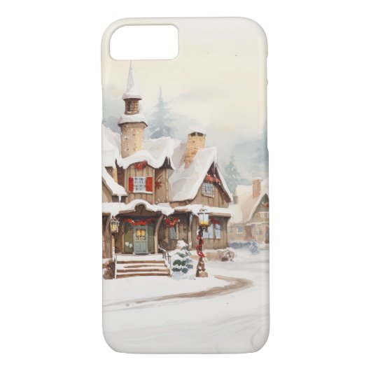 Dorp op een kerstdag Case-Mate iPhone case (Achterkant)