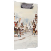 Dorp op een kerstdag klembord (Rechts)