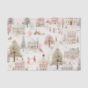 Dorp Roze Kerst Tissuepapier