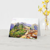 Dorp Tosari, Java, 1876 schilderij Kaart (Gele Bloem)