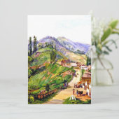 dorp Tosari, Java, schilderij van 1876 Kaart (Staand voorkant)